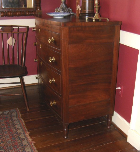 Mahogany Bow Front Chest
