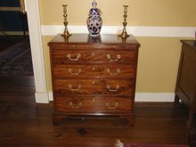 Solid Mahogany Chippendale Bachelor's Chest
