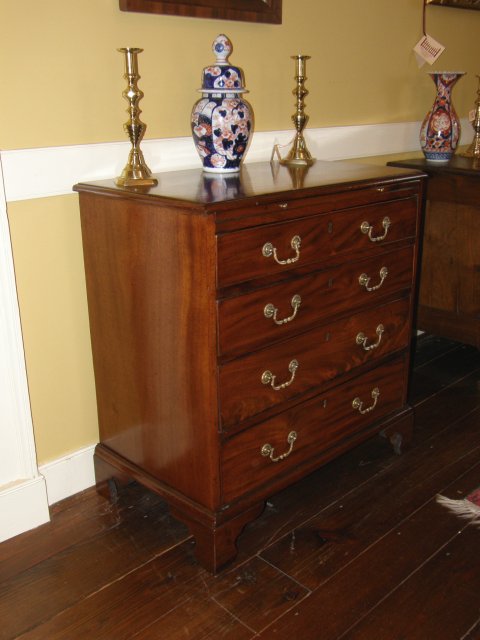 Solid Mahogany Chippendale Bachelor's Chest