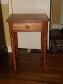 Cherry One Drawer End Table with Bird's Eye Maple Drawer Front