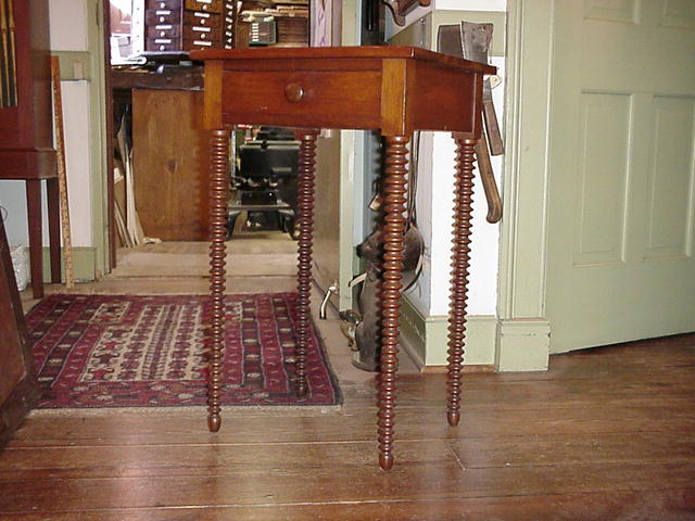 One Drawer Spool Table