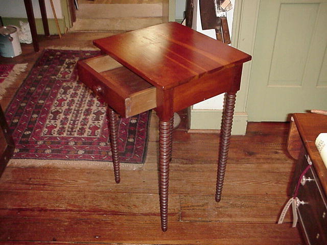 One Drawer Spool Table