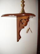 Walnut wall shelf