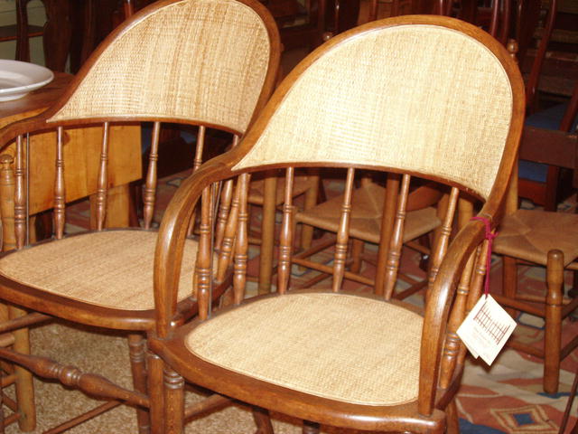 Pair of Oak Spectator or Pool Parlor Chairs