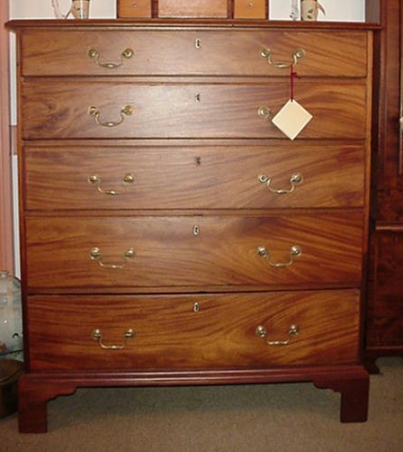 Graduated Five Drawer Chippendale Chest