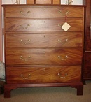 Graduated Five Drawer Chippendale Chest