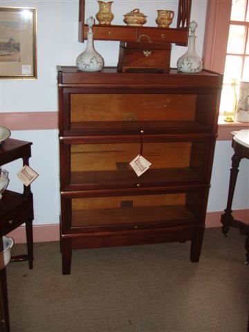 Mahogany Three Stack Barrister Bookcase