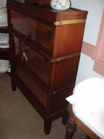 Mahogany Three Stack Barrister Bookcase