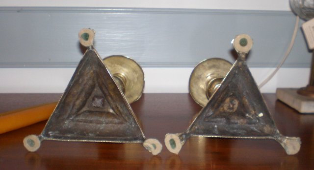 Pair of Spanish Brass Candlesticks