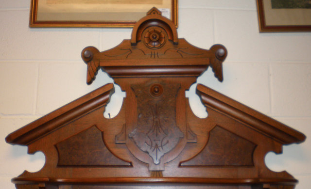 Marble Top Walnut Sideboard
