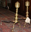 Pair of Chippendale Brass Andirons