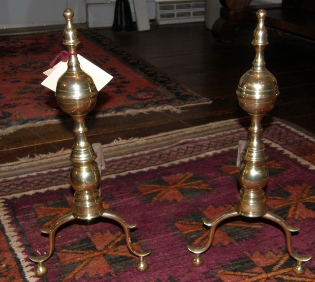 Brass Hepplewhite Andirons
