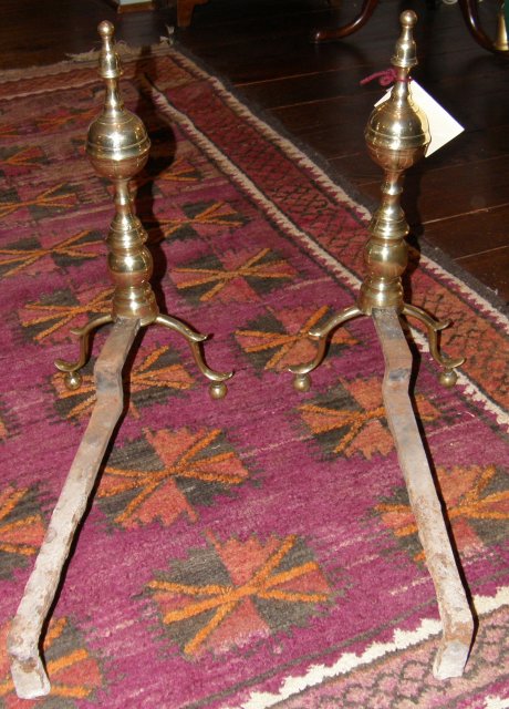 Brass Hepplewhite Andirons