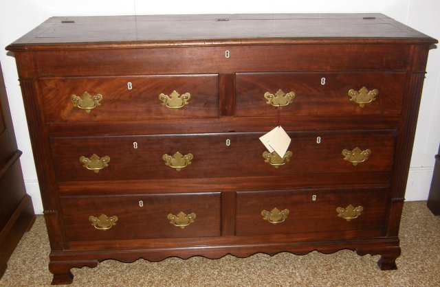 Solid Mahogany Chippendale Mule Chest
