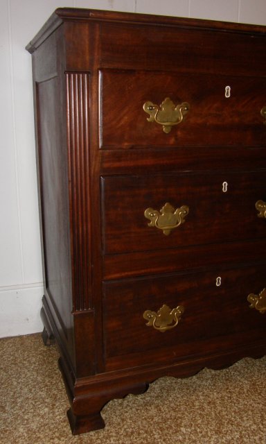 Solid Mahogany Chippendale Mule Chest