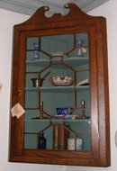 Mahogany Hanging Corner Cupboard