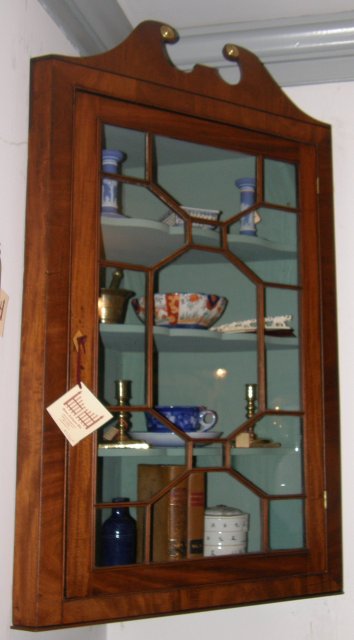 Mahogany Hanging Corner Cupboard