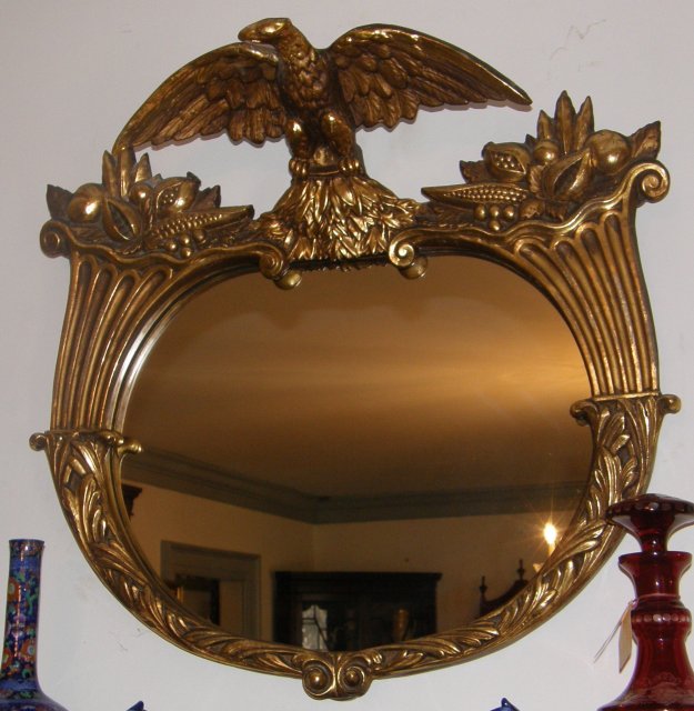 Oval Gold Leaf Mirror