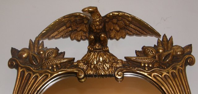 Oval Gold Leaf Mirror