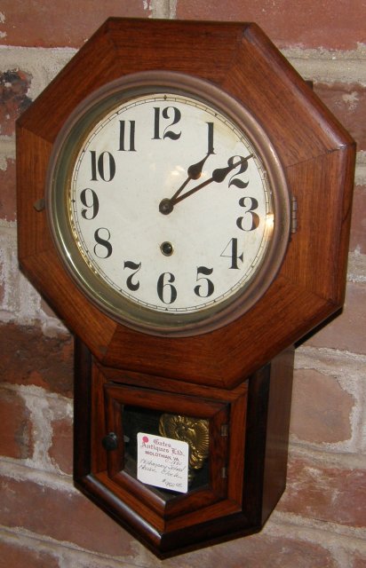 Mahogany School House Clock