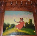 Mahogany Sheraton Looking Glass Mirror