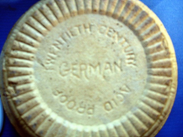 Blue Vintage Germam Stoneware Crock Bowl Twentieth (20th) Century