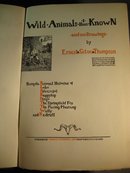 Wild Animals I Have Known Ernest Seton Thompson 1st ed. HB