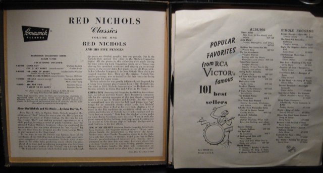 Red Nichols Classics Vol. 1 45 RPM Record Set in original case