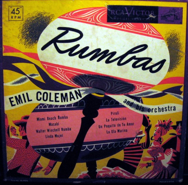 Emil Coleman Rumbas 45 RPM Record Set in original case