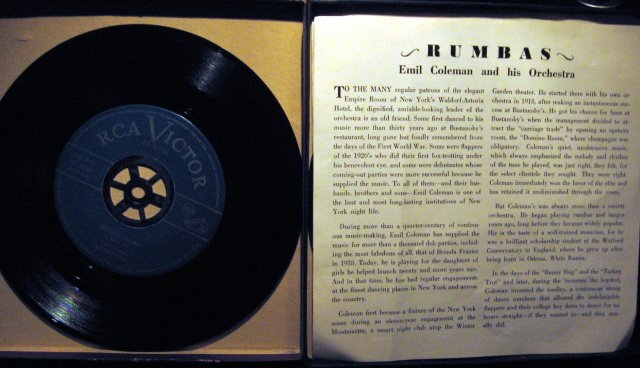 Emil Coleman Rumbas 45 RPM Record Set in original case