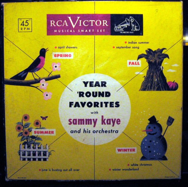 Sammy Kaye & His Orchestra Year 'Round Favorites 45 RPM Record Set in original case