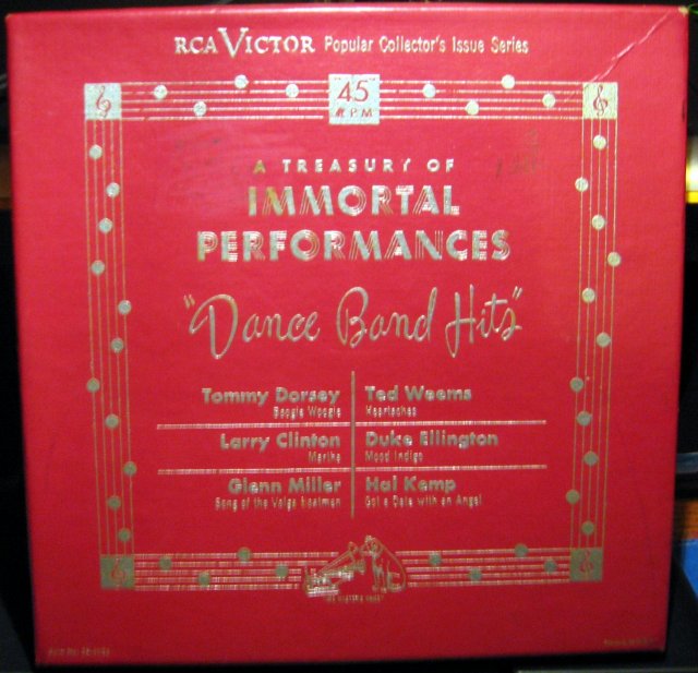 A Treasury of Immortal Performances Dance Bands 45 RPM Record Set in original Case