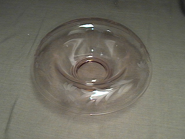 Pink Depression Glass Console Bowl
