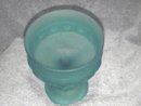 Thumbprint Blue Satin Compote