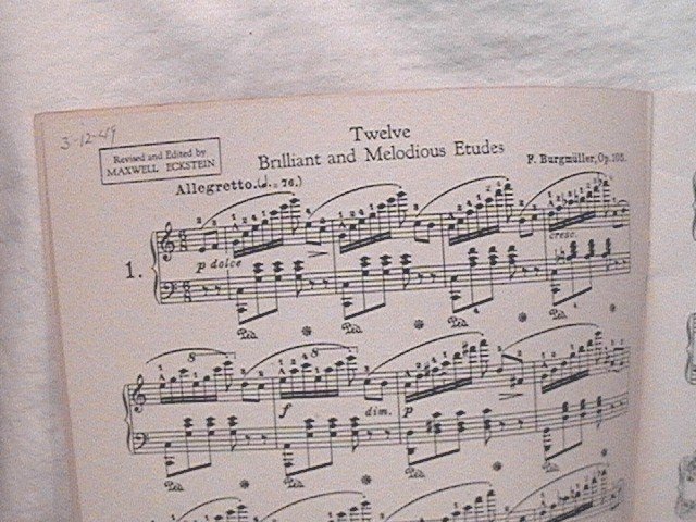 Burgmueller Piano Studies Twelve Etudes