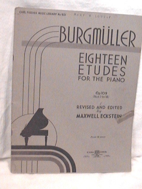 Burgmueller Piano Studies Eighteen Etudes
