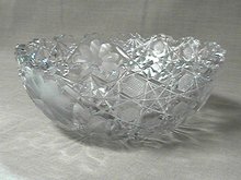 American Brilliant Cut Glass Bowl 8 inch