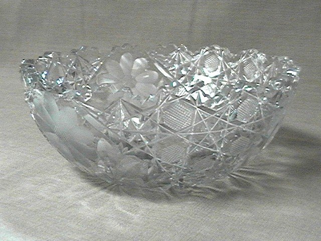 American Brilliant Cut Glass Bowl 8 inch