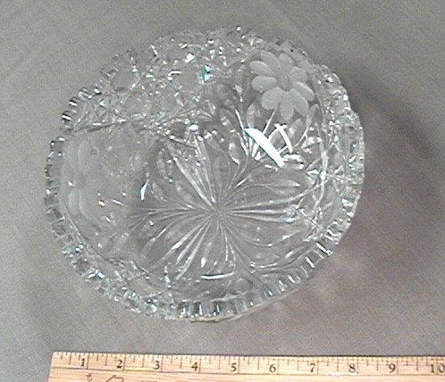 American Brilliant Cut Glass Bowl 8 inch