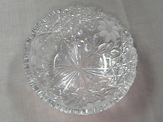 American Brilliant Cut Glass Bowl 8 inch