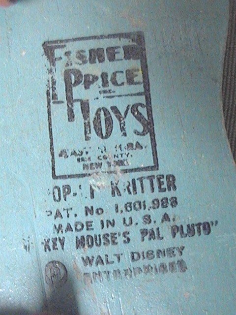 Vintage Fisher-Price Pluto Pop Up Kritter