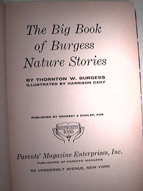 Classics To Grow On, The Big Book of Burgess Nature Stories 1947