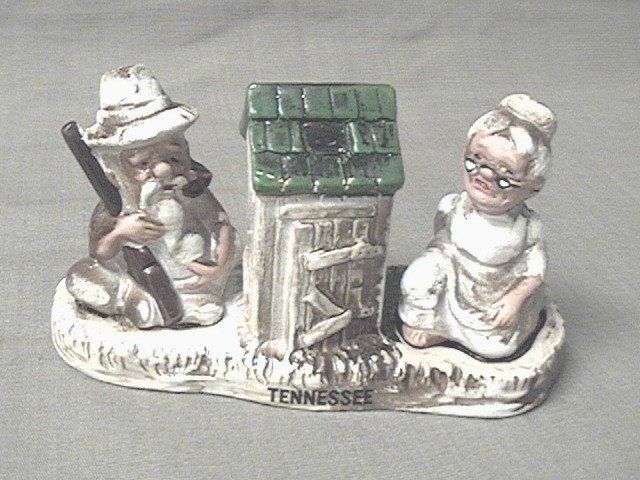 Pair of Ma and Pa and outhouse Salt and Pepper Shakers from Tennessee