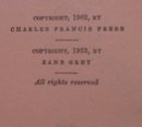 Zane Grey HB Betty Zane cp 1903, 1933