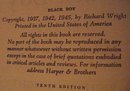 Black Boy by Richard White cp 1945