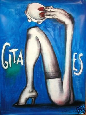 Andre Francois Gitanes poster Serigraph original c1990