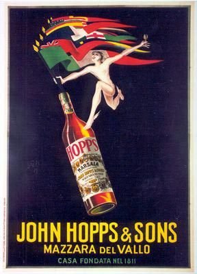 John Hopps & Sons by Bazzi 1920's original on linen