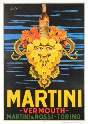 Martini Vermouth poster by Marco 1960's printing Italia