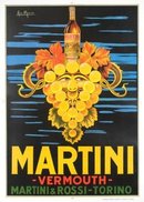 Martini Vermouth poster by Marco 1960's printing Italia