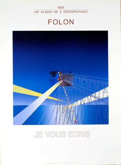 Jean Michel Folon Exhibition Je Vous Ecris Poster